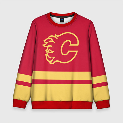 Детский свитшот Калгари Флэймз / 3D-Красный – фото 1