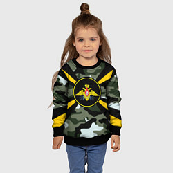 Свитшот детский Войска связи, цвет: 3D-черный — фото 2
