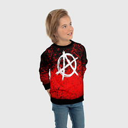 Свитшот детский АНАРХИЯ, цвет: 3D-черный — фото 2