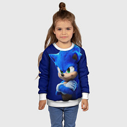 Свитшот детский SONIC, цвет: 3D-белый — фото 2