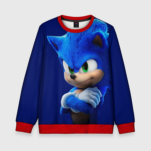 Детский свитшот SONIC / 3D-Красный – фото 1