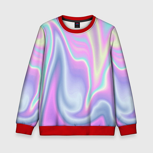 Детский свитшот Vaporwave / 3D-Красный – фото 1