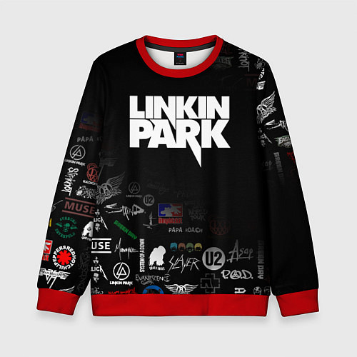 Детский свитшот LINKIN PARK / 3D-Красный – фото 1