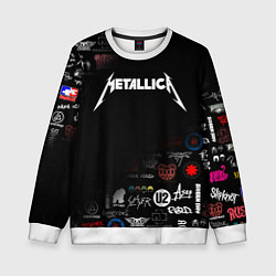 Свитшот детский Metallica, цвет: 3D-белый