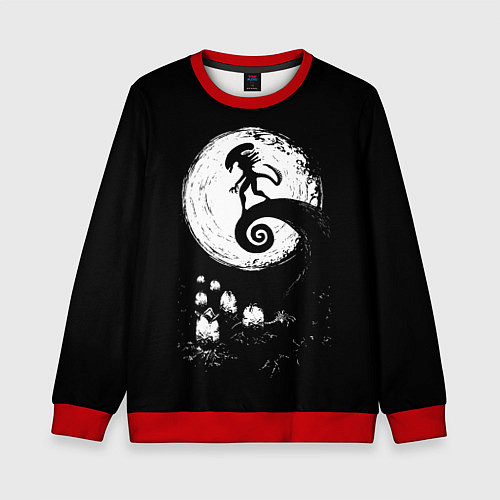 Детский свитшот ЧУЖОЙ / 3D-Красный – фото 1