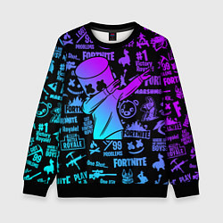 Свитшот детский FORTNITE X MARSHMELLO, цвет: 3D-черный