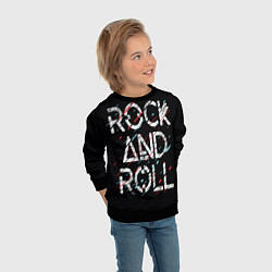 Свитшот детский Rock And Roll, цвет: 3D-черный — фото 2