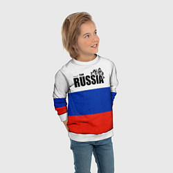 Свитшот детский Russia, цвет: 3D-белый — фото 2