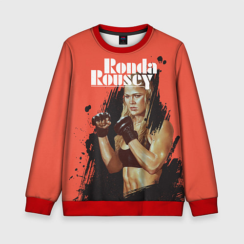 Детский свитшот Ronda Rousey / 3D-Красный – фото 1