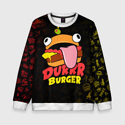 Свитшот детский Fortnite Durrr Burger, цвет: 3D-белый