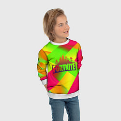 Свитшот детский Fortnite гамма абстракция, цвет: 3D-белый — фото 2