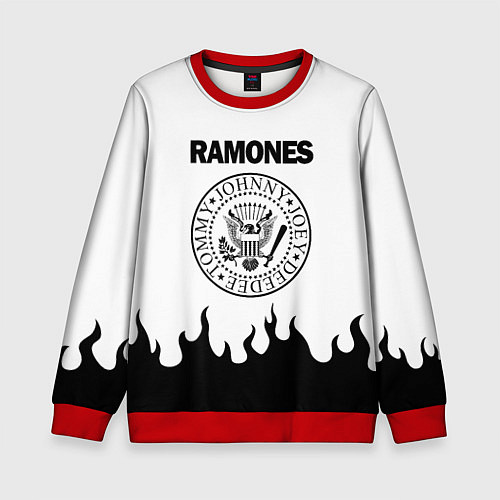 Детский свитшот RAMONES / 3D-Красный – фото 1