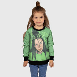 Свитшот детский Billie Eilish, цвет: 3D-черный — фото 2