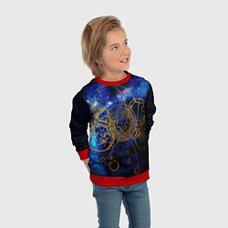Свитшот детский Space Geometry, цвет: 3D-красный — фото 2