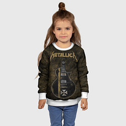 Свитшот детский Metallica, цвет: 3D-белый — фото 2