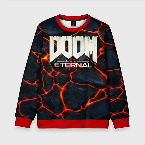 Детский свитшот DOOM: ETERNAL / 3D-Красный – фото 1