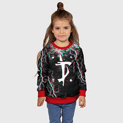 Свитшот детский DOOM ETERNAL GLITCH, цвет: 3D-красный — фото 2