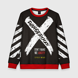 Свитшот детский Off-White: Dangerous, цвет: 3D-красный