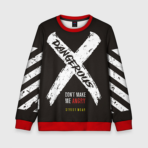 Детский свитшот Off-White: Dangerous / 3D-Красный – фото 1