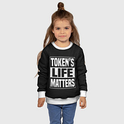 Свитшот детский TOKENS LIFE MATTERS, цвет: 3D-белый — фото 2