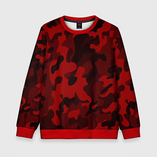 Детский свитшот RED MILITARY / 3D-Красный – фото 1