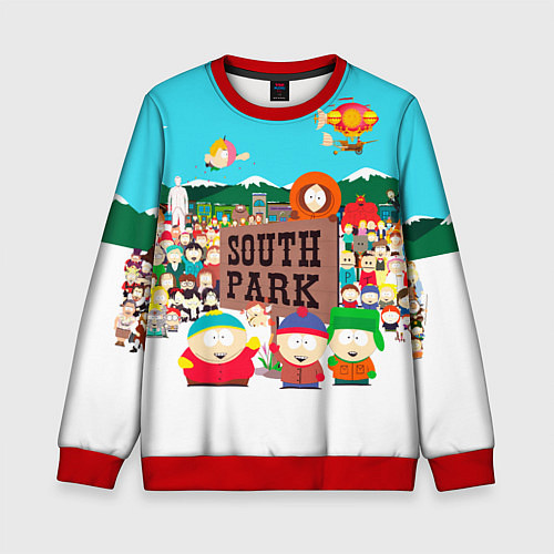 Детский свитшот South Park / 3D-Красный – фото 1