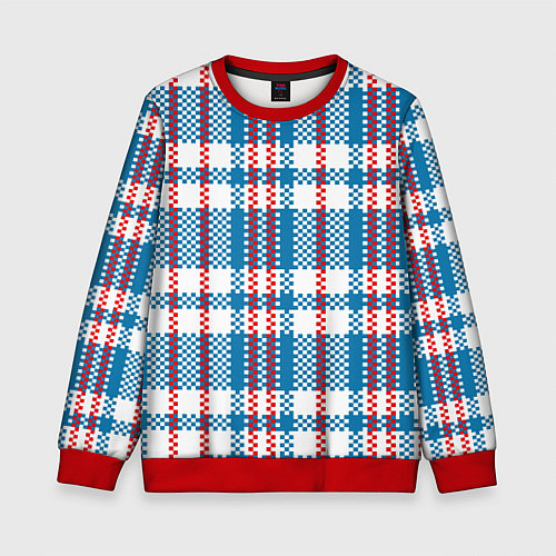 Детский свитшот Текстура Сумка Челнока / 3D-Красный – фото 1