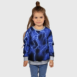 Свитшот детский МОЛНИЯ NEON, цвет: 3D-меланж — фото 2