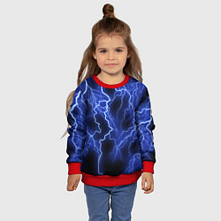 Свитшот детский МОЛНИЯ NEON, цвет: 3D-красный — фото 2