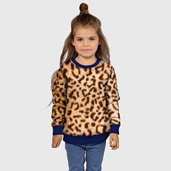 Свитшот детский Леопард, цвет: 3D-синий — фото 2