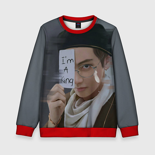 Детский свитшот BTS / 3D-Красный – фото 1