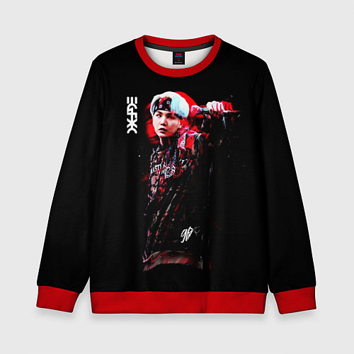 Детский свитшот BTS / 3D-Красный – фото 1