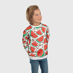 Свитшот детский Арбуз, цвет: 3D-белый — фото 2