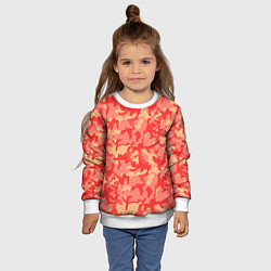 Свитшот детский Оранжевый камуфляж, цвет: 3D-белый — фото 2