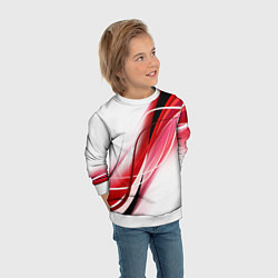 Свитшот детский GEOMETRY STRIPES RED, цвет: 3D-белый — фото 2