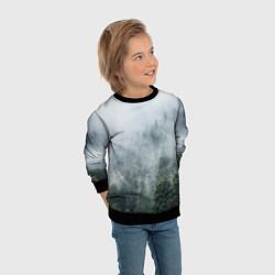 Свитшот детский Туманный лес, цвет: 3D-черный — фото 2