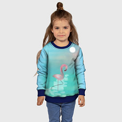 Свитшот детский Фламинго, цвет: 3D-синий — фото 2