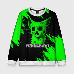 Свитшот детский MINECRAFT CREEPER CAT, цвет: 3D-белый