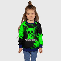 Свитшот детский MINECRAFT CREEPER CAT, цвет: 3D-синий — фото 2