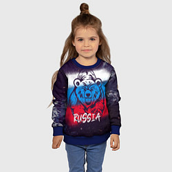 Свитшот детский Russia Bear, цвет: 3D-синий — фото 2