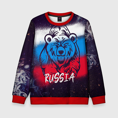Детский свитшот Russia Bear / 3D-Красный – фото 1