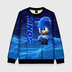Свитшот детский Соник, цвет: 3D-черный