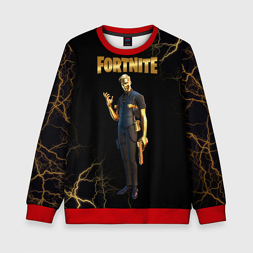 Детский свитшот Gold Midas Fortnite 2 / 3D-Красный – фото 1