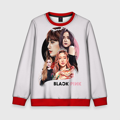 Детский свитшот Blackpink / 3D-Красный – фото 1