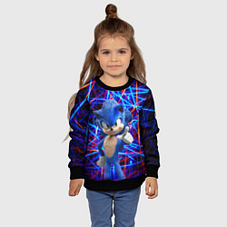 Свитшот детский Sonic, цвет: 3D-черный — фото 2