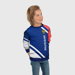 Свитшот детский RUSSIA SPORT, цвет: 3D-синий — фото 2