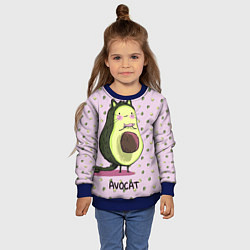 Свитшот детский Авокадо Кот, цвет: 3D-синий — фото 2