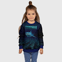 Свитшот детский Loot Shark Fortnite, цвет: 3D-синий — фото 2