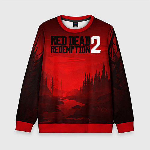 Детский свитшот Red Dead Redemption 2 / 3D-Красный – фото 1
