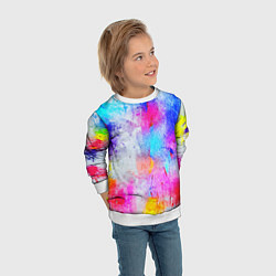 Свитшот детский НЕОНОВЫЕ ПОТЕРТОСТИ, цвет: 3D-белый — фото 2